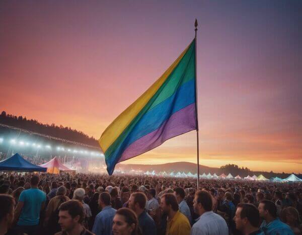 Flag at a Music Festival