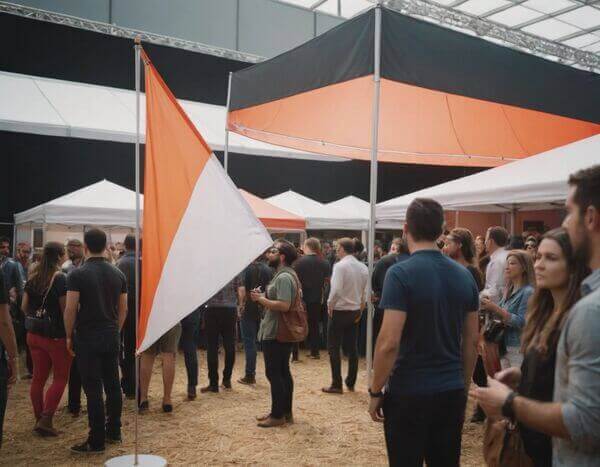 Flag at a Promotional Event